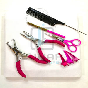 Kit de herramientas de extensión de cabello personalizado negro mate con múltiples accesorios para el cabello y etiquetado de marca de logotipo personalizado disponible - Product Image 4