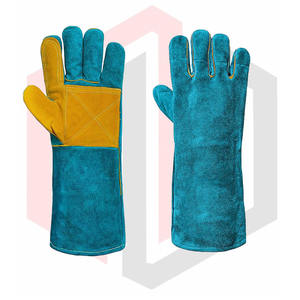 Gants de soudage en cuir de 16 pouces longue manchette gants de travail de sécurité industrielle résistant à la chaleur en gros - Product Image 4