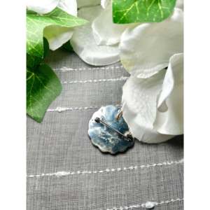 Colgante/Pin de Plata de Ley y Turquesa Zuni Kingman Hecho en EE. UU. Tipo Broche Elegante - Product Image 5