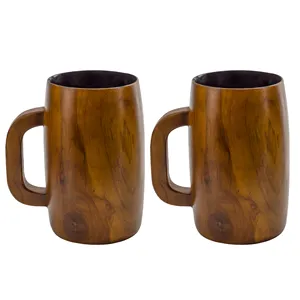 Taza de cerveza más vendida, accesorio de madera para el hogar, cerveza, café, viaje, taza para beber, diseño antiguo al mejor precio - Product Image 4