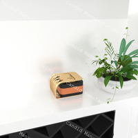 Pembakar dupa Modern tren baru Casing logam kayu Mubkhar Logo kustom aroma jahe pembakar Bakhoor penggunaan religius steker Anise bintang