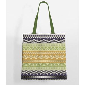 Sacs fourre-tout en toile de coton style bohème Aztec avec fermeture éclair, logo personnalisable, écologiques, décoration brodée, fabrication mécanique - Product Image 4