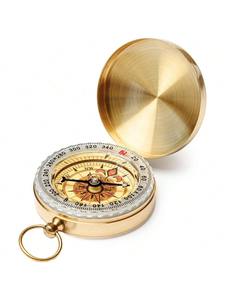 Boussole Nautique Classique en Laiton de Designer, Installation Autocollante, Écologique, Alliant Fonctionnalité et Décoration Maritime pour la Maison - Product Image 2