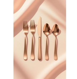 Juego de cubiertos de acero inoxidable con acabado dorado, el símbolo definitivo de clase, gracia y durabilidad para espacios de comedor modernos - Product Image 3