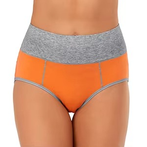 Sous-vêtements pour femmes à taille haute, confortables au quotidien, en tricot doux, surface respirante, extensible, maintien stable, couverture complète, confort quotidien - Product Image 2