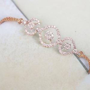 Jenny Diamond, pulsera de plata de ley 925 minimalista elegante para mujer, piedra principal de circón, regalo de boda elegante informal para fiestas - Product Image 4