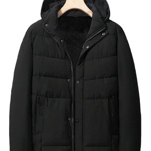 แจ็คเก็ตขนเป็ดมีซิปมีฮู้ดบุนวมกันลมมีซิปขนาดพลัสไซส์ - Product Image 1