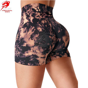 Seamless Biker Yoga Shorts For Women High Waist <b>Tummy</b> <b>Control</b> Gym Fitness Shorts Soft Stretch Comfortable Fit - Product Image 4