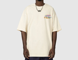 OEM Premium <b>Men's</b> Oversized T-<b>Shirt</b> Heavyweight 100% Cotton Custom Logo & Design 3D Pattern <b>Collarless</b> Summer - Product Image 6