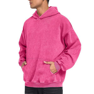 Vente en gros de streetwear sweat à capuche vierge en molleton de 100% coton pullover sweats à capuche délavés à l'acide marque personnalisée sweats à capuche avec fermeture éclair pour hommes - Product Image 4