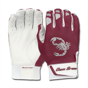 Prix de gros, conception personnalisée, gants de baseball ajustés, paume en peau de mouton, rembourrage ventilé, agilité maximale de la main, gants de frappe au softball - Product Image 2