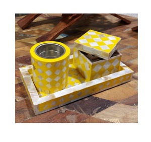 Quemador de incienso de madera y resina epoxi hecho a mano, juego de Bakhoor personalizado islámico para quemar fragancia, hecho en La India - Product Image 5