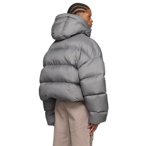 High Quality 100% Cotton Puffer <b>Jacket</b> Oversized Pullover Embroidered Logo Hooded Lined Winter Custom Print Wholesale - Product Image 4