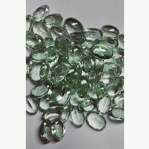 66 pièces d'améthyste verte naturelle 10mm à 20mm facette ovale 527 cts lot Iroc ventes haute qualité Prasiolite coupe pierre précieuse en vrac - Product Image 1