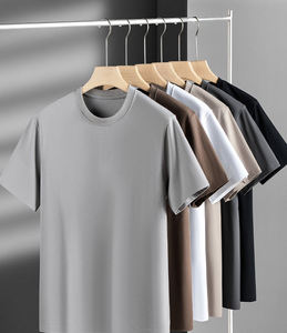 T-shirt de sport à manches courtes, couleur unie, col ras du cou, pour la course, été, confortable et tendance - Product Image 4