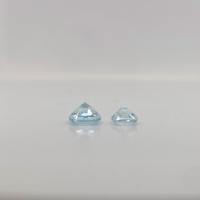Pierre naturelle authentique en aquamarine bleue, taille coussin, facettée, pour la fabrication de bijoux