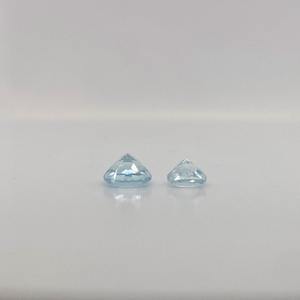 Pierre naturelle authentique en aquamarine bleue, taille coussin, facettée, pour la fabrication de bijoux - Product Image 3