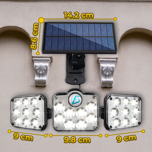 Lampe murale solaire LED intelligente, blanc chaud, étanche, alimentée par l'énergie solaire pour les jardins et les paysages - Product Image 4