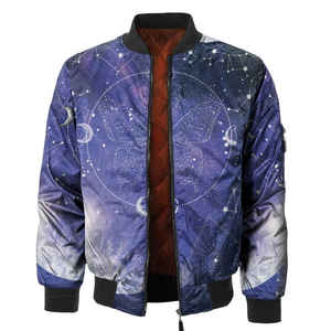 Chaqueta Bomber Sublimada para Hombre, Hecha a Medida, 100% Poliéster, Última Novedad, Chaqueta de Moda con Estampado 3D, Resistente al Viento - Product Image 1
