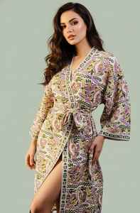 Bata Kimono de Algodón con Estampado Floral y de Aves, Hecha a Mano, para Mujer, Ropa de Estar para Novias, Lista para Bodas - Product Image 3