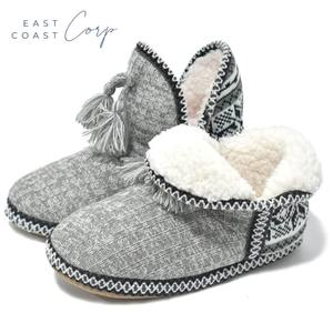 Knit House Warm Indoor Botines Algodón Acolchado Slipper Botines - Product Image 1