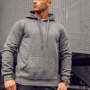 Sweat à capuche surdimensionné en coton mélangé doux et chaud pour hommes avec épaules tombantes Logo personnalisé Streetwear d'hiver - Product Image 4