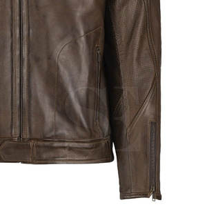 แจ็กเก็ตหนังวัวแท้สำหรับนักขี่มอเตอร์ไซค์แข่งรถมอเตอร์ไซค์กันน้ำ - Product Image 6