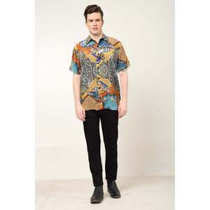 <b>Men's</b> Designer <b>party</b> and festival Animal Printed <b>Shirt</b>, Colorful Polyester Casual Wear Summer Outings or Unique Gift for Him - Product Image 6