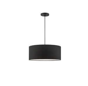 Lampe pendante Led noire Design nordique tissu lampe lumineuse moderne éclairage salon emballage chambre hôtel couleur Support - Product Image 1
