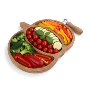 Bandeja de Servir Decorativa de Madera con Forma de Calabaza, Ecológica, Multiusos, para Regalo, Artículo de Vajilla en Venta - Product Image 1