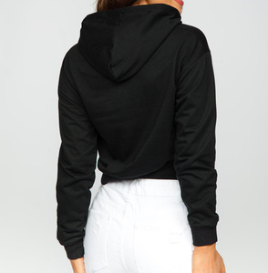 Sweat-shirt pour femme 100% coton, anti-boulochage, logo personnalisé, surdimensionné, anti-froissement, respirant, streetwear d'hiver, sweat-shirts courts pour femme - Product Image 4