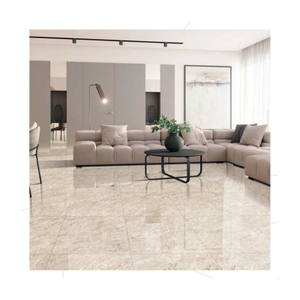 Carreaux de porcelaine PGVT brillants 600x600mm pour sols et murs résistants à l'eau et aux taches Fabricant indien Marchés des EAU et d'Afrique - Product Image 1