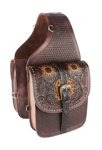 กระเป๋าทรงอานม้าหนังแท้สำหรับขี่ม้าอุปกรณ์สำหรับขี่ม้าแบบตะวันตก - Product Image 2