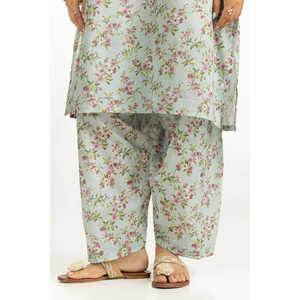 ชุดลำลอง IUSTTS-2126 สำหรับสุภาพสตรี ฤดูใบไม้ผลิ/ฤดูร้อน ผ้าชีฟองพิมพ์ลาย แขนสามส่วน เสื้อท่อนบนและกางเกงขาสั้น - Product Image 2