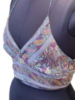 Vêtements de plage bohème licou haut-haut de Bikini en soie indienne-mode hippie vêtements de plage-haut de bikini mexicain
