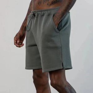 Short d'été en coton solide pour hommes, pour les sports décontractés, l'entraînement au basket-ball, le quarte point, le jogging pour le fitness et la musculation - Product Image 1