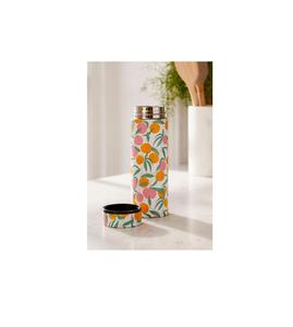 Botella de agua de cobre con estampado floral esmaltado, diseño artesanal hecho a mano para una opción de estilo de vida saludable y ecológico. - Product Image 5