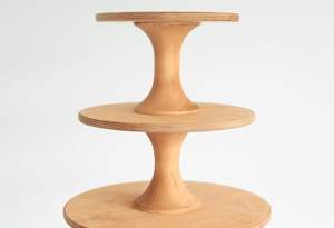 PRODUITS PERSONNALISÉS DESGIN FAIT MAIN GÂTEAU D'ANNIVERSAIRE DE FORME ARRONDIE Support De SERVICE Pour La Fête Célébration Gâteau En Bois - Product Image 4