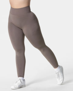 กางเกงโยคะถักไร้ตะเข็บเอวสูงสำหรับผู้หญิงเลกกิ้งออกกำลังกายฟิตเนสความยาวเก้าส่วนสะโพกยกกระชับควบคุมหน้าท้อง - Product Image 1