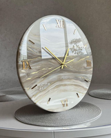 Jam Dinding Resin Epoksi Sami Handicrafts - Desain Modern Stylish Tahan Lama Model Bulat 45cm Warna Dapat Disesuaikan untuk Dekorasi Rumah Hadiah