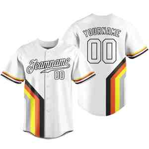Venta caliente de encargo al por mayor 100% poliéster transpirable más tamaño de los hombres uniformes de béisbol con sublimación de logotipo personalizado - Product Image 2