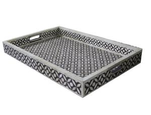 Plateau de service en nacre de qualité supérieure, design élégant, couleur personnalisée moderne, ensemble de 3, pour la maison, l'hôtel, le restaurant - Product Image 6