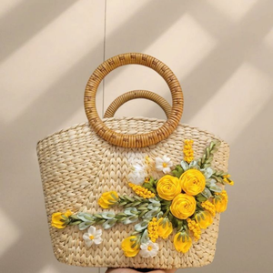 Bolso de mano de moda de jacinto de agua hecho a mano de Venta caliente diseñado con estilo contemporáneo que proporciona un agarre cómodo - Product Image 3