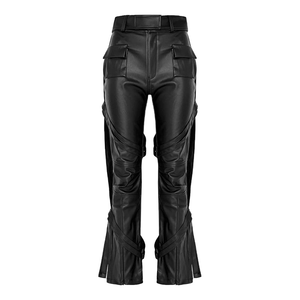 Logo personnalisé Pantalon cargo sortie d'usine Pantalon cargo pour femmes Vente en gros Jogger Pantalon ample pour femmes Pantalon cargo en cuir pour hommes - Product Image 1