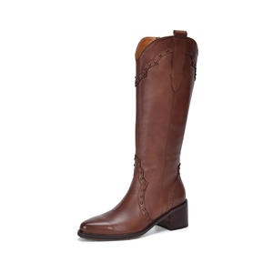 Bottes hautes extensibles pour femmes en tissu élastique, à porter au-dessus du genou, bottes décontractées pour femmes à talon épais, bottes hautes pour femmes - Product Image 4