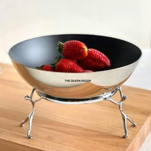 Sets of 2 Restaurant Features Brass Metal Round Shape Gold <b>Antique</b> Finish Dessert Bowls Wedding Table Centerpiece - Product Image 4