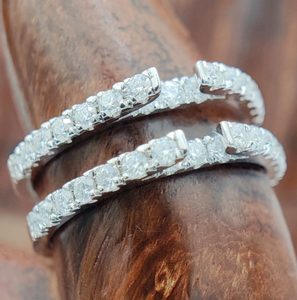 Anillo de boda de Plata de Ley 925 original, Juego de puntas VVS Lab Moissanite Infinity Eternity, joyería fina de oro para regalos de fiestas - Product Image 6