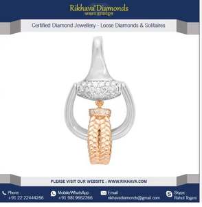 จี้เพชรคุณภาพเยี่ยมและชุดจี้สีขาวและสีโรสโกลด์สำหรับของขวัญวันเกิด - Product Image 5