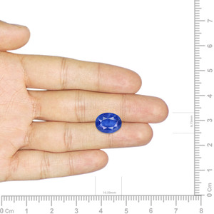 พลอยแซฟไฟร์สีน้ำเงินทรงเหลี่ยม 3.56 กะรัต ขนาด 10 มม. ผ่านการอบความร้อน - Product Image 3