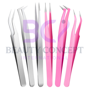 Straight and Curved 6 Pieces Lash Eyelash Extension Tweezers Set Premium Quality Newest Eyelash Grafted Tweezers - Product Image 6